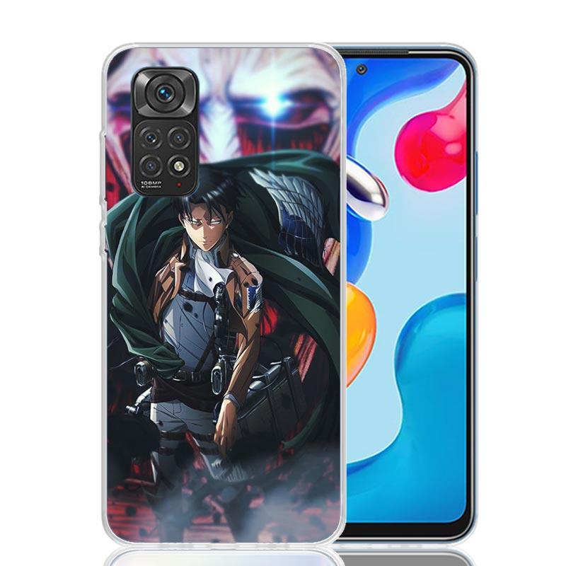 Attack-Titan Levi Phone Case For Xiaomi Redmi Note 15 14 13 12S 12 Pro Plus 11S 11E 11 11T 10S 10 Art Soft Pattern Cover Redmi N
