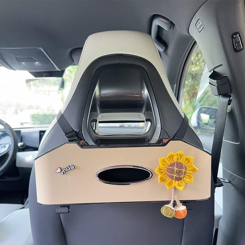 Органайзер на спинку сиденья автомобиля с держателем для салфеток и подстаканником - Многофункциональный органайзер