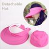 Women Ladies Visor Foldable Beach Hat Wide Brim Outdoor Cap Sun Hat