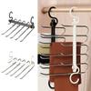 Stainless Steel Pant Hangers Multi-Tier Belt Hangers Scarves Organizer Rack Closet Organization