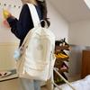 Школьный рюкзак новый однотонный простой студенческий школьный рюкзак средняя школа большая вместимость легкий рюкзак туристический рюкзак для улицы женский
