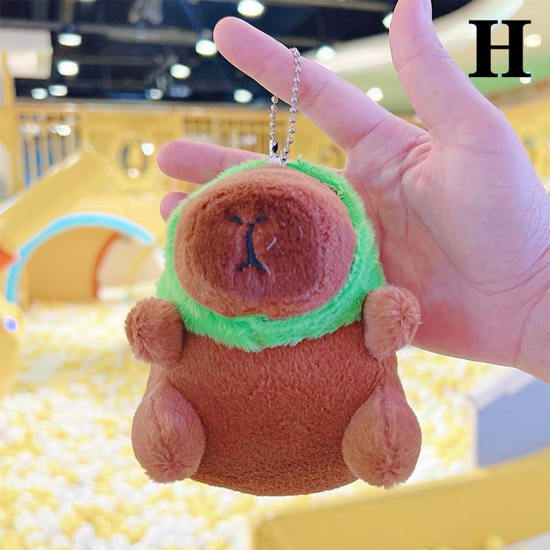 Капибара плюшевая кукла мультфильм брелок кулон мягкая кукла рюкзак кулон автомобиль сумка брелок декор детский подарок брелок