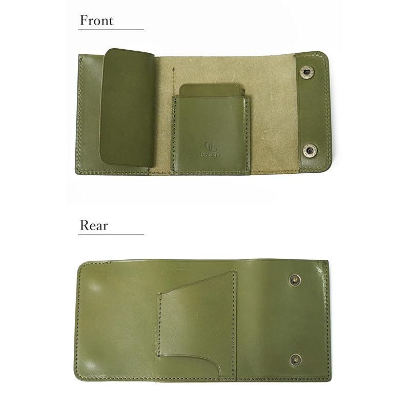 Japanese nightingale (uguisu) tochigi leather trifold wallet men's ladies trifold wallet folding wallet short wallet mini wallet compact genuine