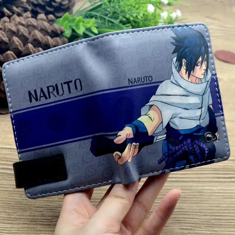 1 шт. Короткий кошелек Naruto из ПУ для мужчин, мальчиков, аниме, Саске, мультяшная монетница, держатель для карт, подарок студенту на день рождения