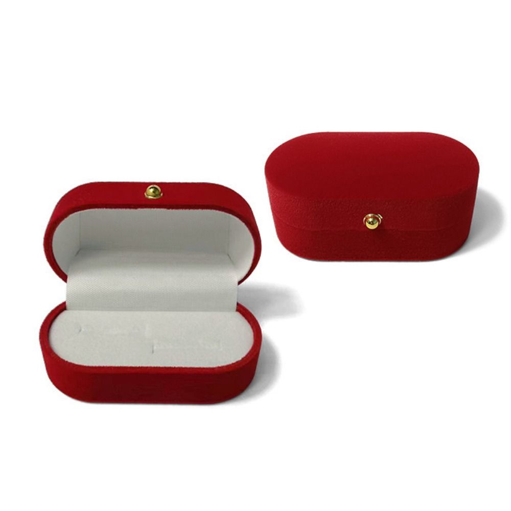 Бархатная витрина для ювелирных изделий, коробка для парных колец, коробка для серег в винтажном стиле, коробка для колец с двумя прорезями