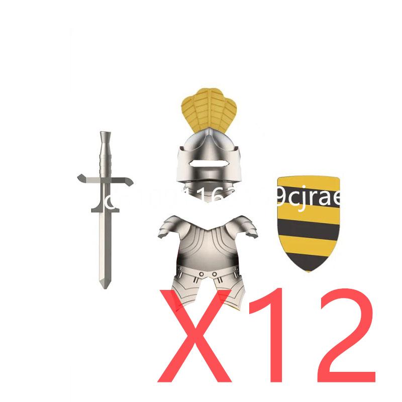 Совместимые MOC Средневековые Строительные Блоки Персонажи Солдаты Рыцари Драконов Черный Лев Орел Игрушка Подарок Кирпичики Фермер Солдат X048