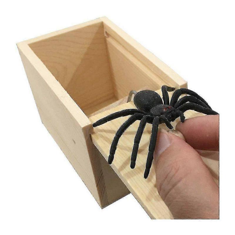 Joke Items To Scare Funny Spider In A Wooden Box Toy Prank Gift For Women And Men Funny Surprise Box Fast