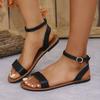 Sandals Women's Summer Open-toe Shoes Simple Shoes Flat One-button Sandals