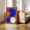 Colourful Red Green Blue Minimalist Abstract Modern Art Poster Unframed Canvas Print Wall Decor Perfect Gift for Bedroom Living Room Home Office
