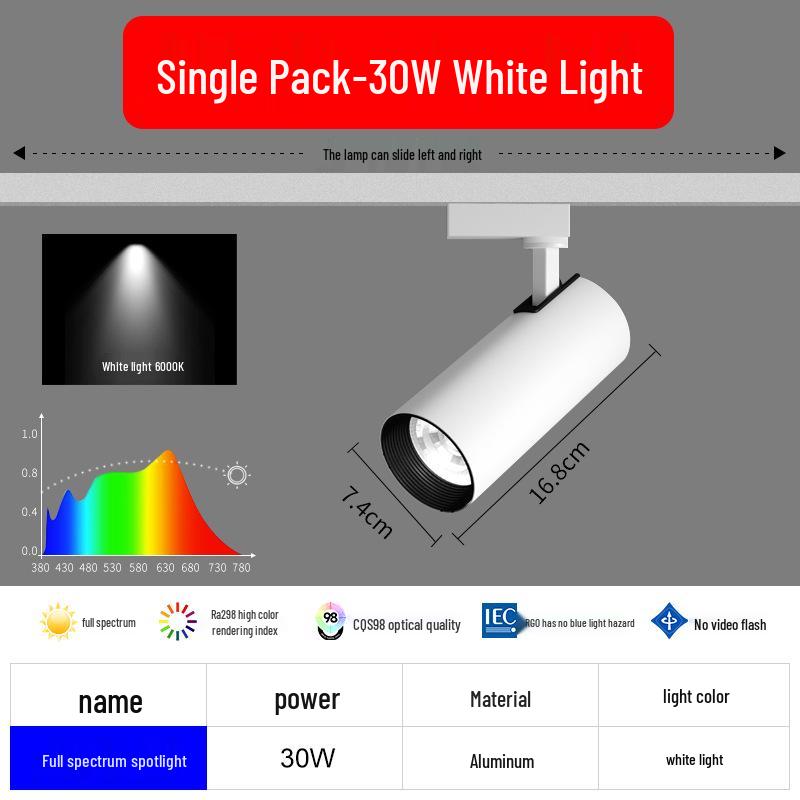 Full Spectrum Recessed Magnetic Track Spot Light for Commercial and Residential Use