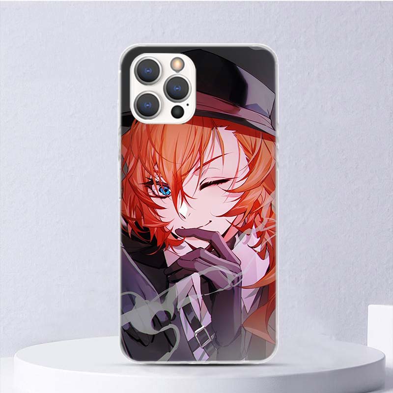 Мягкий чехол Bungo Stray Dogs Накахара Чуя для iPhone 16 17 Air 16E 15 Plus 11 12 13 Mini 14 Pro Max Чехол для телефона Apple 7 8 SE Co