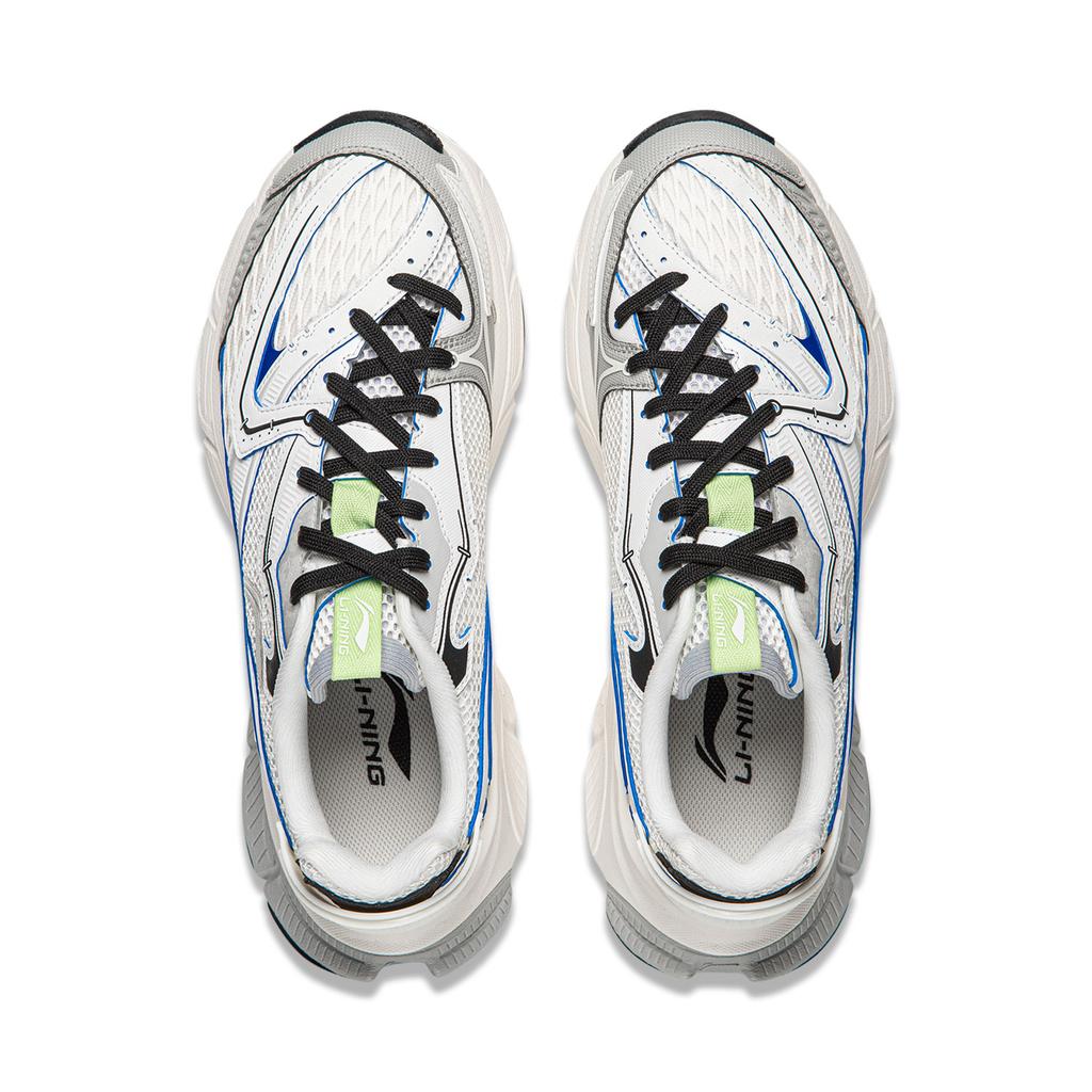 Li Ning Xingji Амортизирующие износостойкие дышащие низкие массивные кроссовки мужские серый белый AGCW087-2