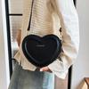 Fashion Heart Shape Crossbody Bags For Women New Solid Color Pu Leather Shoulder Bag Casual Ladies Handbags Designer Bags