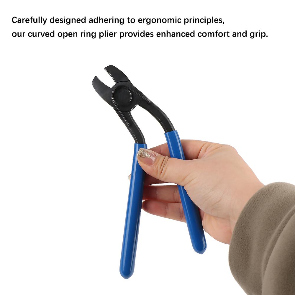 Инструмент для ремонта автомобиля с открытым углом, плоскогубцы для снятия изогнутых колец, инструмент для снятия и установки колец с изогнутой головкой, плоскогубцы для закрывающих пружинных колец