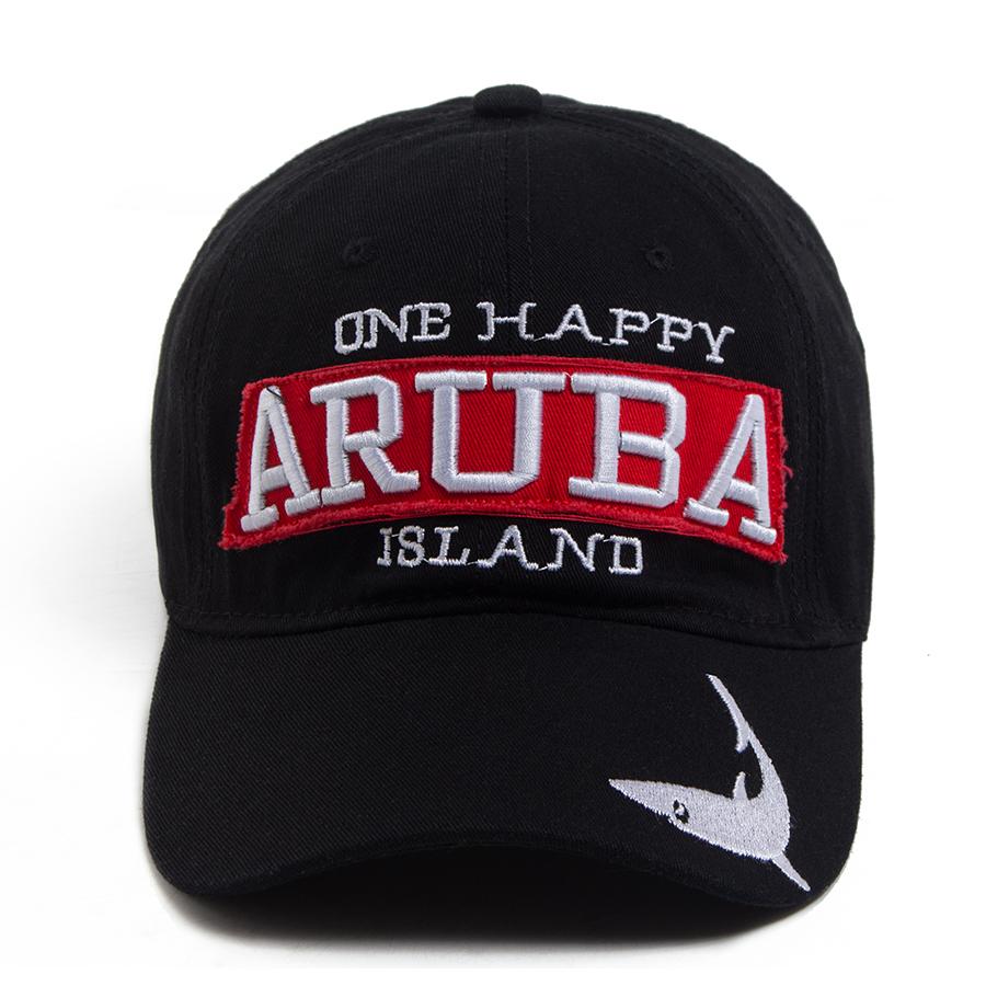 Новая Бейсболка ARUBA с вышивкой Акулы Мужская Женская Повседневная Солнцезащитная Кепка Хлопок Мягкий Верх Snapback Для Активного Отдыха Спортивная Кепка-Козырек