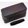 Yamanaka Lacquerware Square Bento Box, Tochigi Wood Grain, M16563-0