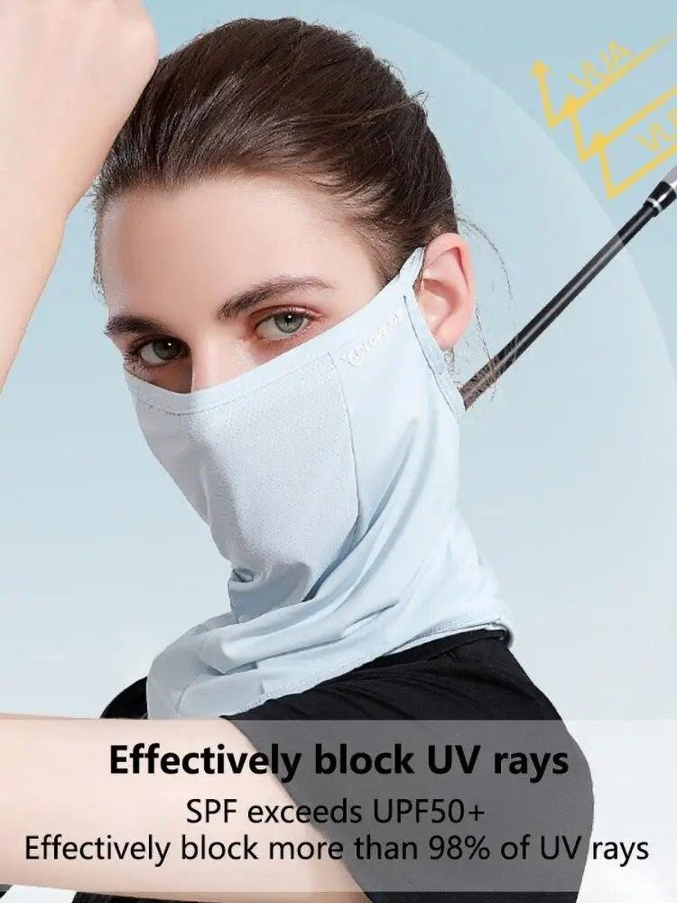 Набедренная повязка на шею с ушными петлями для рыбалки, пешего туризма, бега, езды на велосипеде, гольфа, лицевая крышка