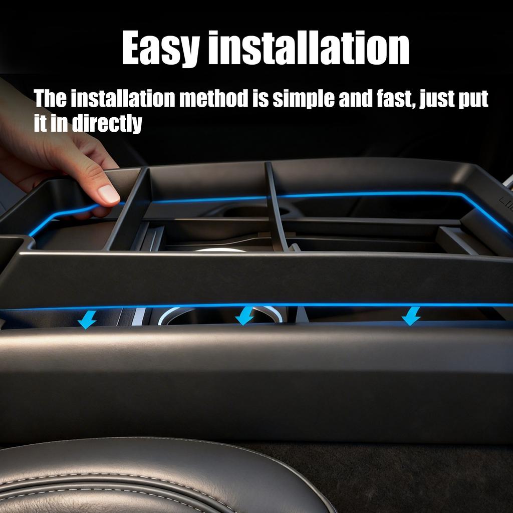 For Tesla Model 3 Highland Model Y Juniper 2025 Central Control Panel Storage Box Panel Frame Glasses Case Storage Accessories