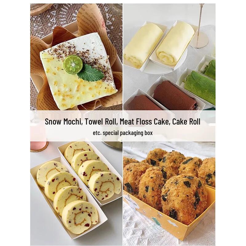 AVADEN Dessert & Sandwich Takeout Boxes with Paper Trays
