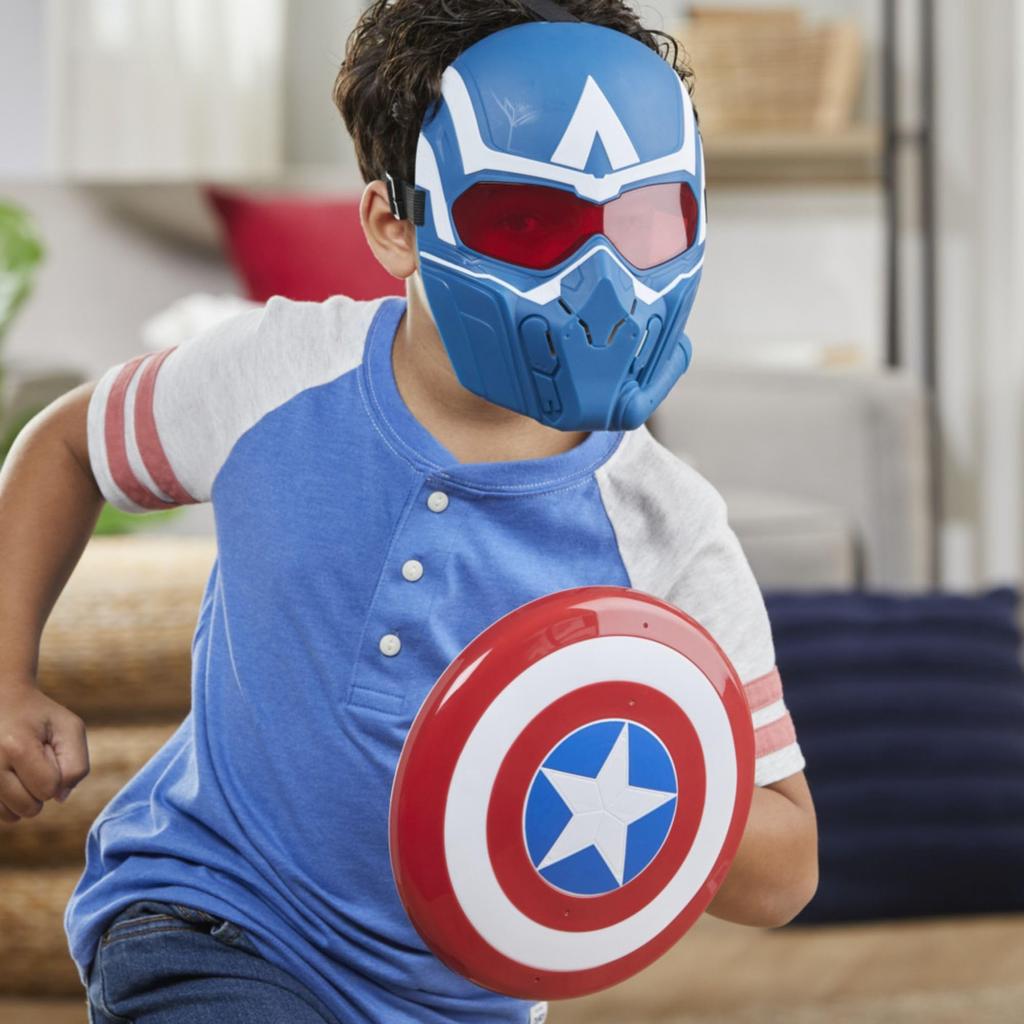 Hasbro Marvel Капитан Новый Мир Набор для ролевых игр с и Игрушка-супергерой для детей от 5 лет и Аутентичная маска Америки, Щит, Перчатка, Дети, Вверх, F9305,