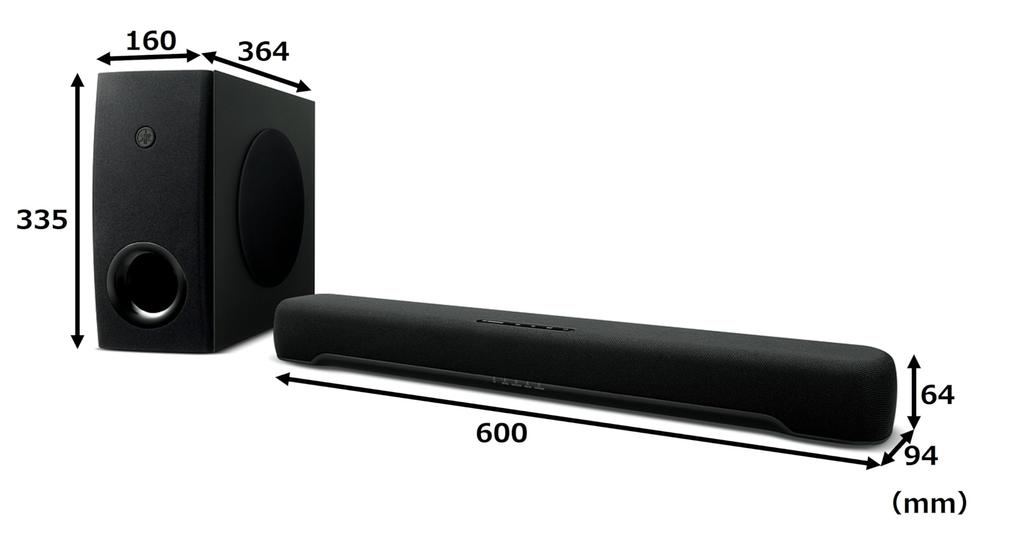 YAMAHA Компактная звуковая панель Ширина 60 см Игровой динамик для ПК Совместимость с Bluetooth Черный SR-C30A ТВ/ПК/Смартфон/Сабвуфер