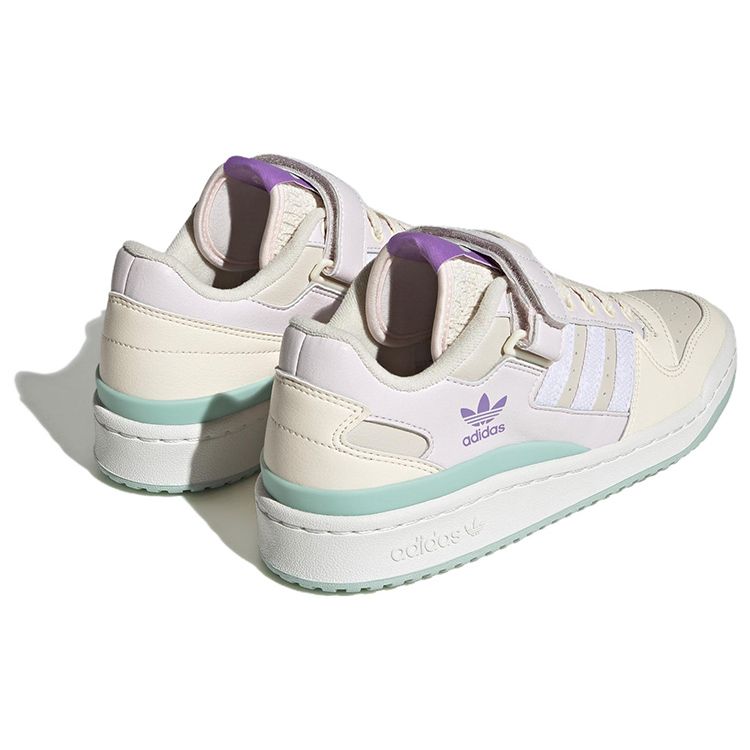 Adidas Оригинальные кроссовки Originals Forum Low Casual с низким верхом для скейтбординга Женские кроссовки Белый Фиолетовый Зеленый IG2997