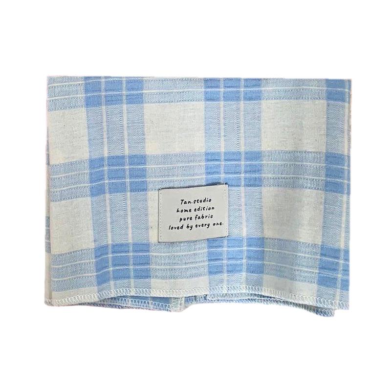 1PC Cotton Plaid Placemat Kitchen Decor Checkered Tablemats Ins Grid Series Meal Mat Photography Props 38x28cm