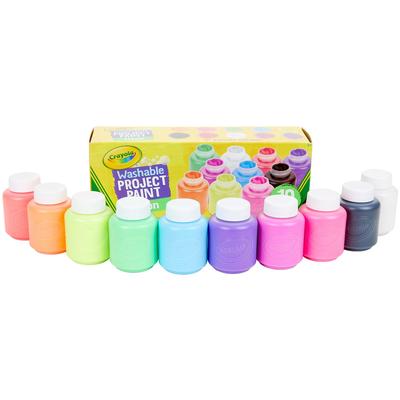 Краска для бутылочек Crayola, набор из 10 цветов, неоновые цвета, легко смываются водой, оригинальный продукт 542390