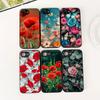 Чехол для телефона для Samsung Galaxy S25 S24 S23 FE Ultra Plus S7 Edge S25+ S23+ A56 5G Funda Корпус Мягкий чехол Цветок мака Цветение Роза