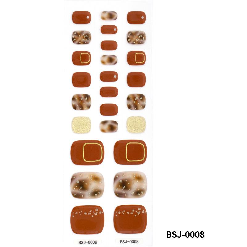 Semi-cured Manicure Stickers, Toenail Stickers, Bronzing Waterproof Toenail Stickers