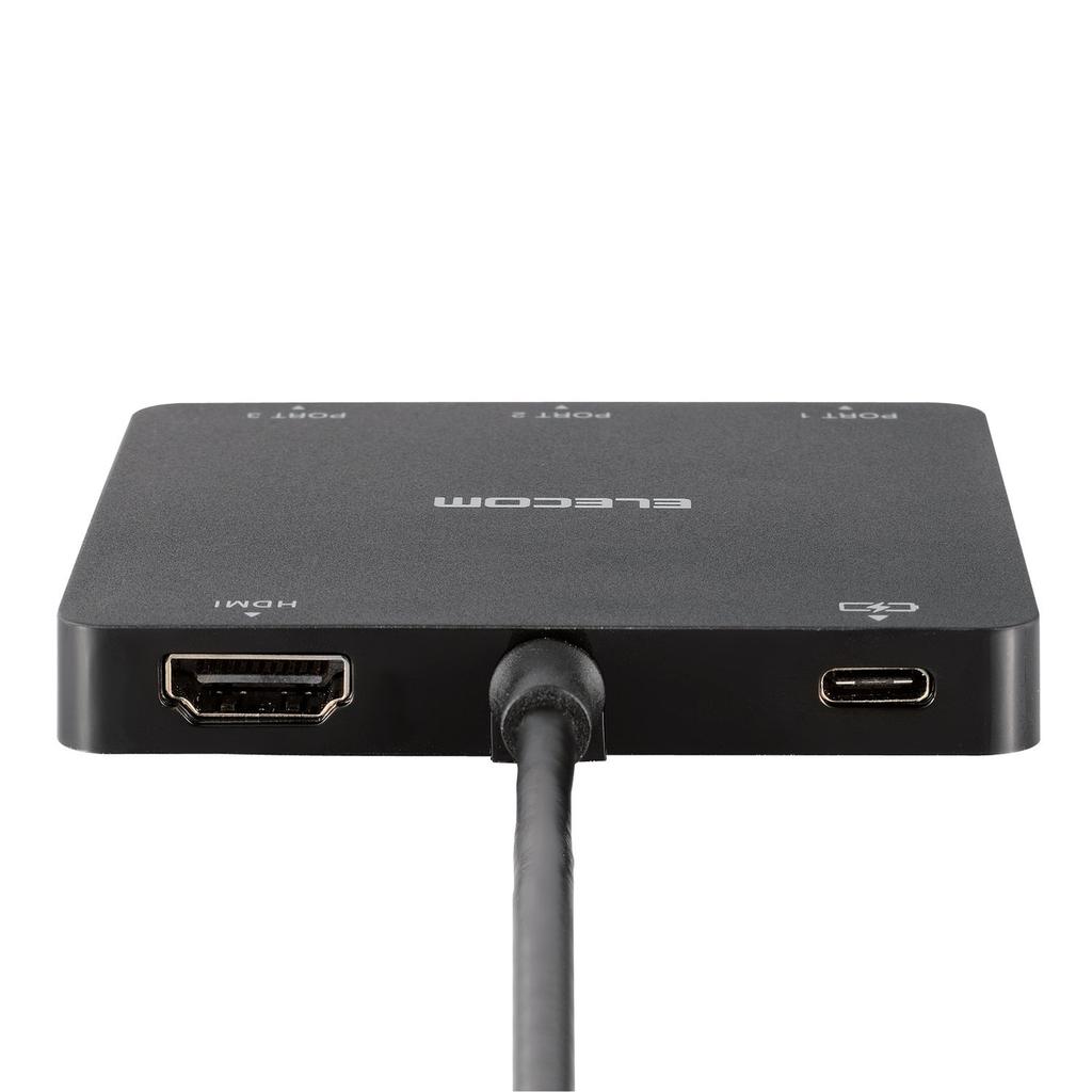 ELECOM Hub 3 Ports x x HDMI Output for PC Charging x 1 Bus Power Compatible with MacBook iPad Surface GO Pro 7 USB PD Black USB3.1 Type-C (A 2/Type-C