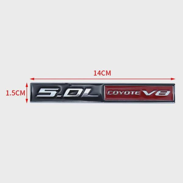 Car 3D Metal 5.0L COYOTE V8 Nameplate Trunk Body Badge Emblem Decals Sticker For Ford F150 F250 FX4 Mustang GT Shelby 5.0
