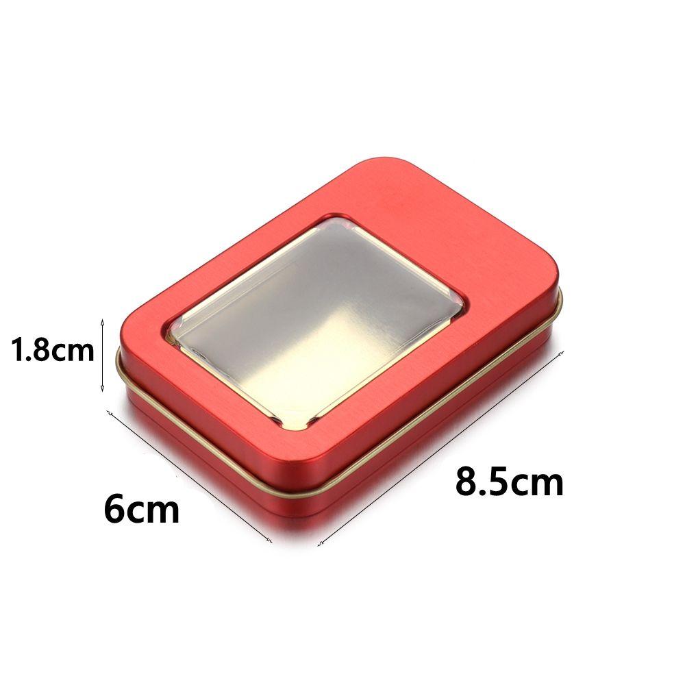 Rectangular Candy Coin Key Storage Boxes Jewelry Dampproof Containers Metal Tin Can Box