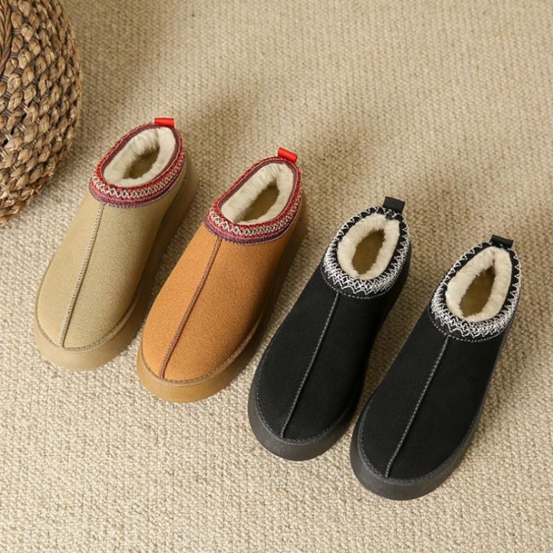 2025 Ботильоны на плоской подошве женские зимние ботинки из замши и плюша теплые зимние новые толстые модные туфли женские ботинки челси zapatillas mujer