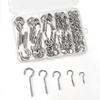 125 Pcs Screw Hooks in 5 Sizes – Cup Hooks for Hanging Plants, Mugs, Lights, and Ceiling Storage (Black)