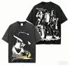 Футболка Michael Jackson Washed Круглогодичная одежда Высокое качество Индивидуальность Одежда Большие размеры Унисекс Новая модель Вареная Винтажная Свободная