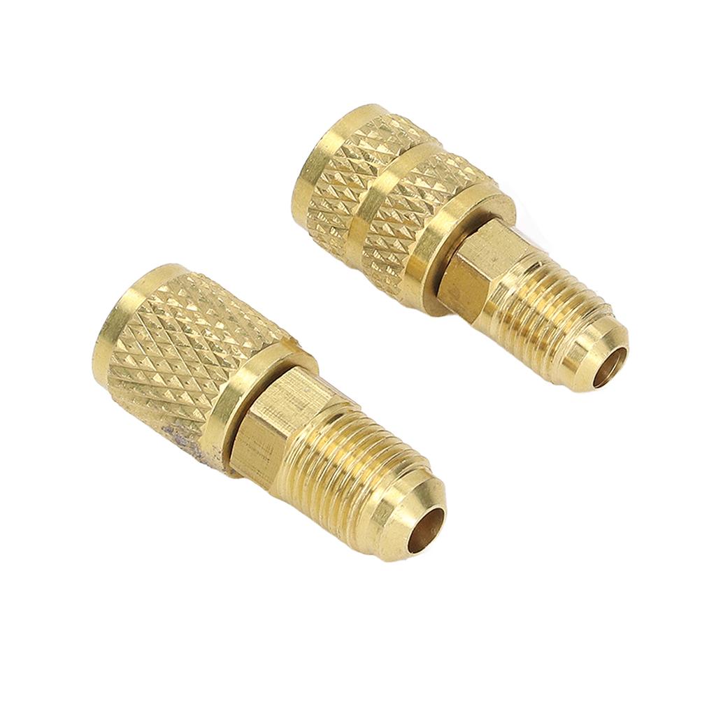Refrigerant Adapter R22 M1/4SAE X F5/16SAE R410 M5/16SAE X F1/4SAE Copper Swivel Adapter