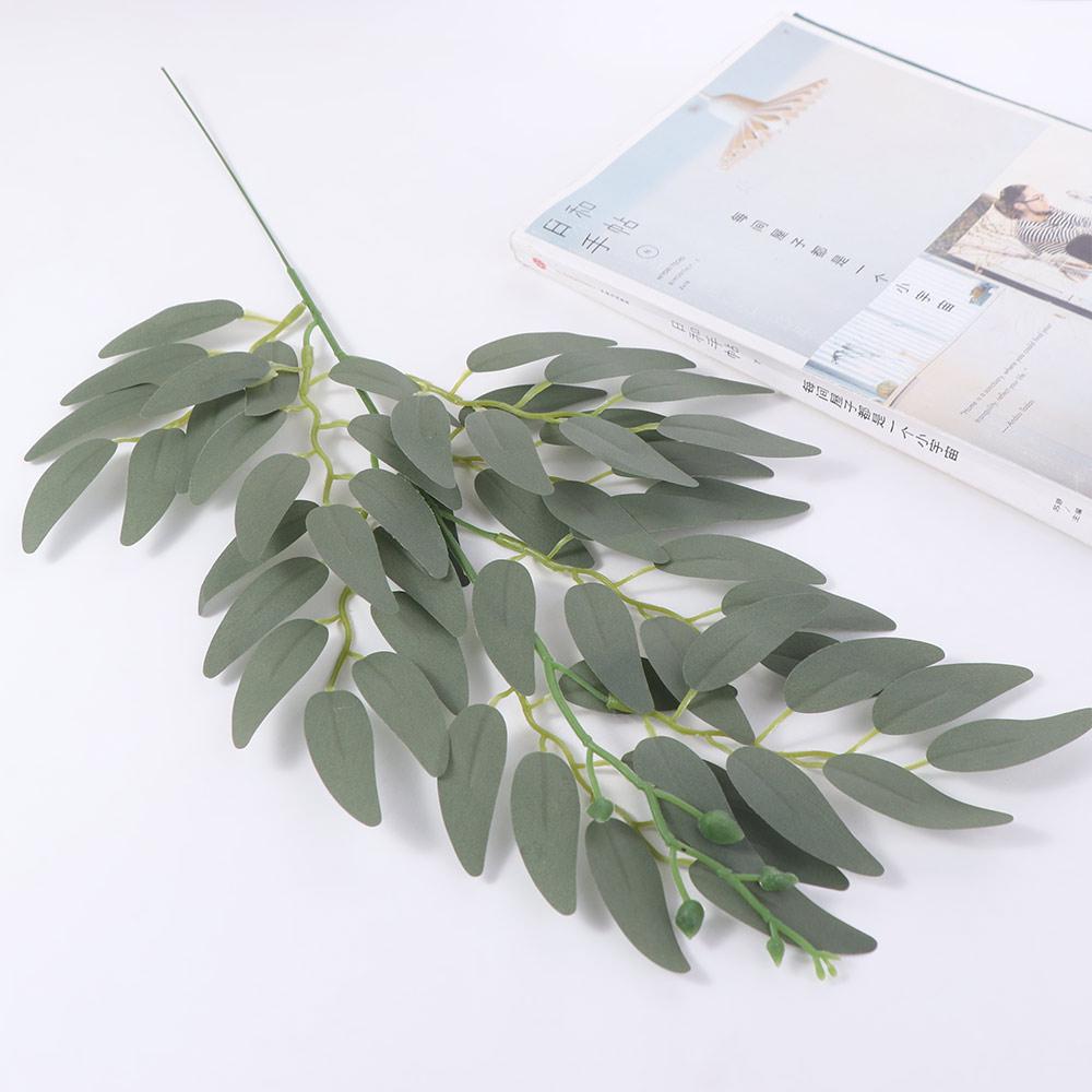 Handmade Silk Willow Leaves Long Fake Plant Home Garden Decor