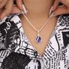 Purple Iolite Gemstone 925 Solid Silver Jewelry Designer Zircon Pendant For Her CZP-7-14
