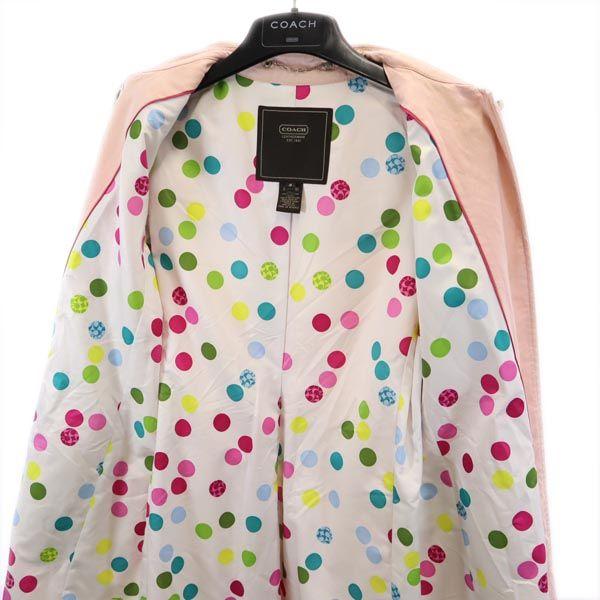 Coach Пальто 4 Розовый Специальная вешалка и чехол для костюма в комплекте Женский Б/У