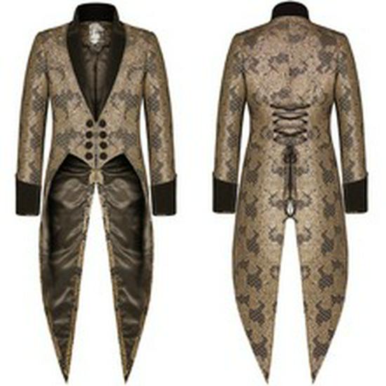 2023 Men's Irregular Trench Coat - Autumn/Winter Halloween Jacket W118