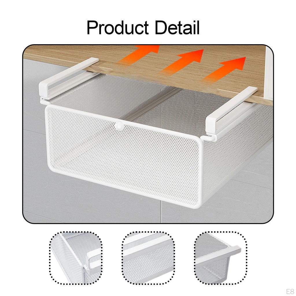 Cabinet Sliding Organizer Under Shelf Basket, Hanging Pullout Drawer Basket for