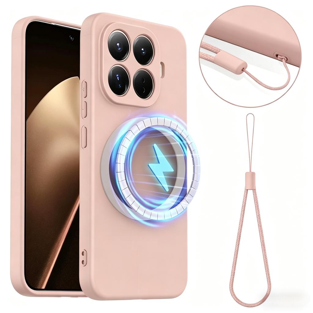 Чехол-кожа из жидкого силикона для Xiaomi 15T Pro 14T/13T Pro 17 Pro Max 15 Ultra POCO X8 Pro Max M8 Pro F8 Ultra Магнитная крышка