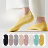 Female Spring and Summer Deodorant Pure Color Simple Mesh Sweat Absorption Breathable Shallow Mouth Short Socks