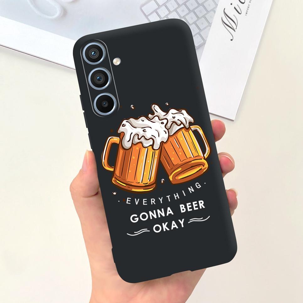 Soft Silicone Cases For Samsung Galaxy A54 5G A53 5G Case Samsung a23 4G 5G A12 A125F Bumper Shell Black Cat Stylish Coques Etui