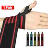 1 Pair Weight Lifting Weightlifting Wristband Wrist Support Gym Training Wrist Wraps Powerlifting with Thumb Loop Sports Bandage