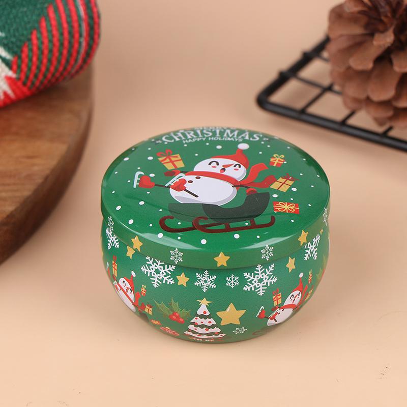 1Pcs Christmas Gift Box Metal Tin Candy Cookie Packaging Box Containers Kids New Year Gift Decor Xmas Party Supplies Navidad