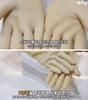MAMISON Food Safe Kitchen Rubber Gloves White Small | Cooking Dishwashing Household Gloves