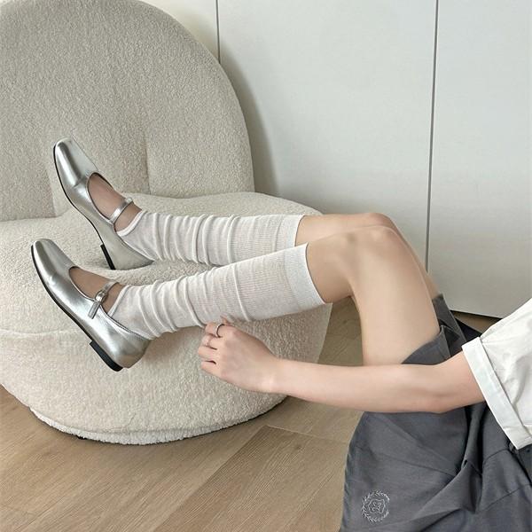 Носки-чехлы для стопы в балетном стиле, летние тонкие гольфы, однотонные, чулки для стройности и красоты ног, носки двойной вязки