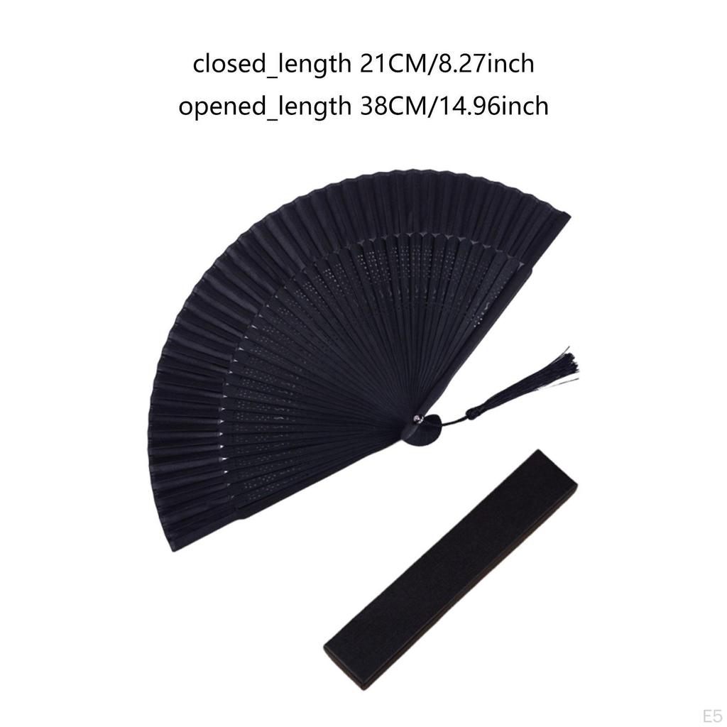 Chinese Folding Fan Bamboo Decor Novelty Folded Chinoiserie Handheld for Party Kung Fu